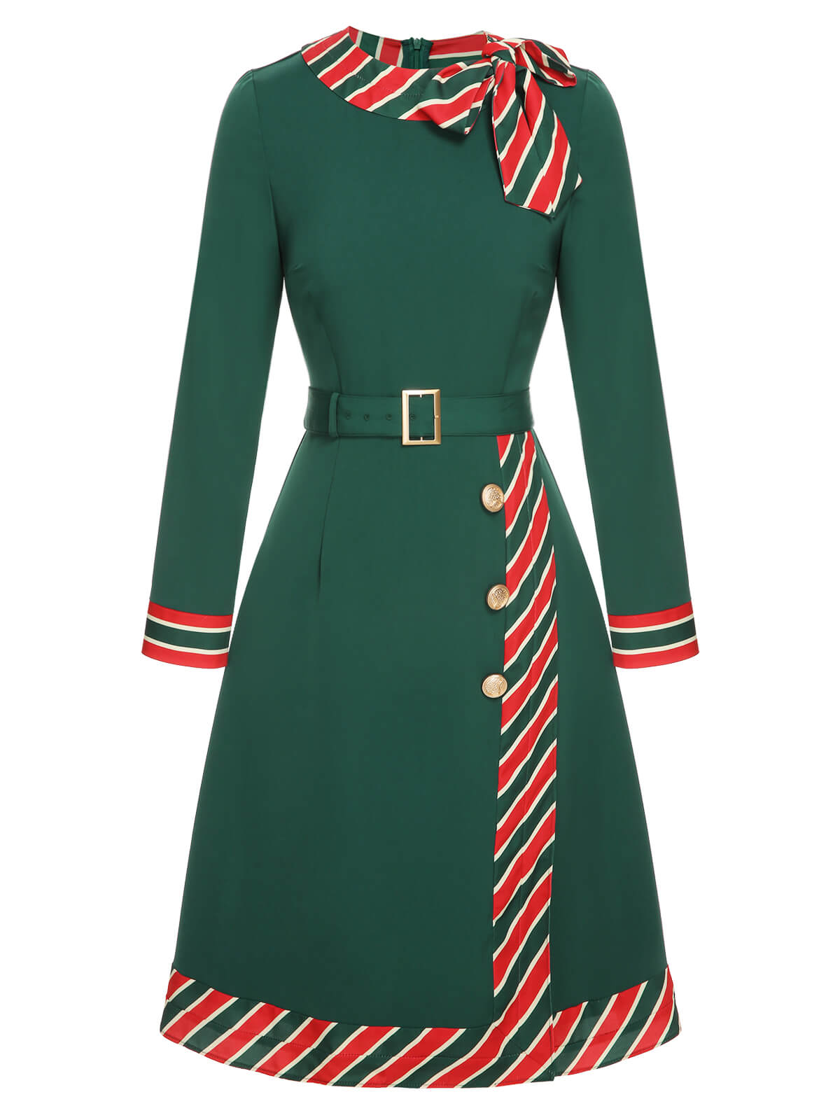 cheapest-robe-patchwork-a-rayures-vertes-des-annees-1940-avec-ceinture-online-hot-sale_1.jpg