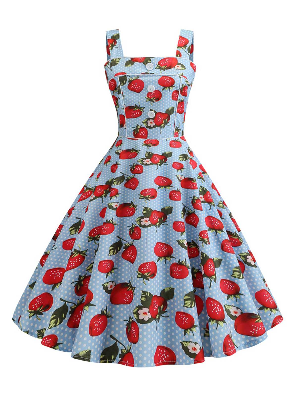 find-the-right-robe-sans-manches-a-pois-et-fraises-des-annees-1950-on-sale_3.jpg