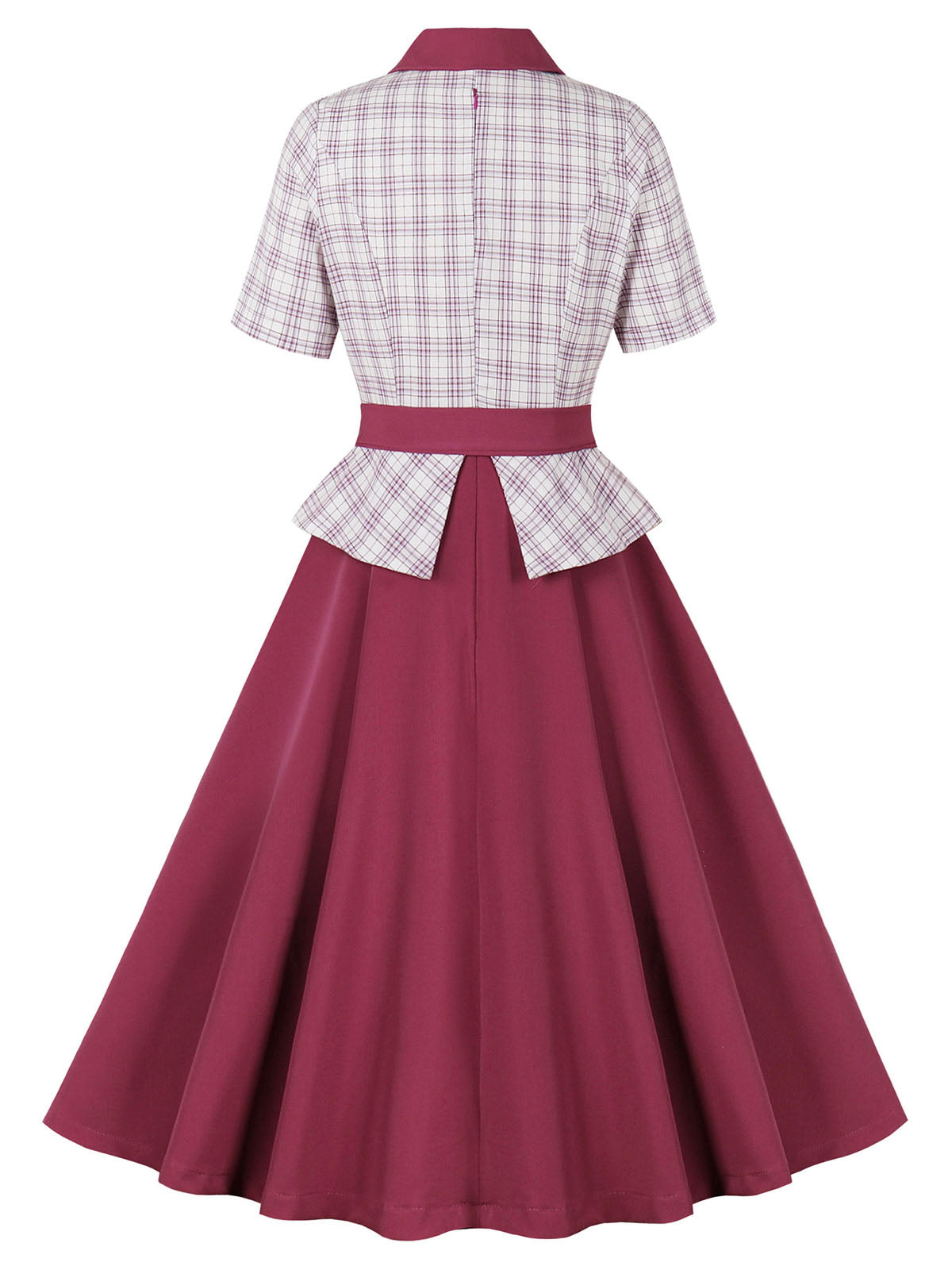 lets-buy-robe-ceinturee-a-carreaux-glen-rose-fonce-des-annees-1950-online-sale_1.jpg