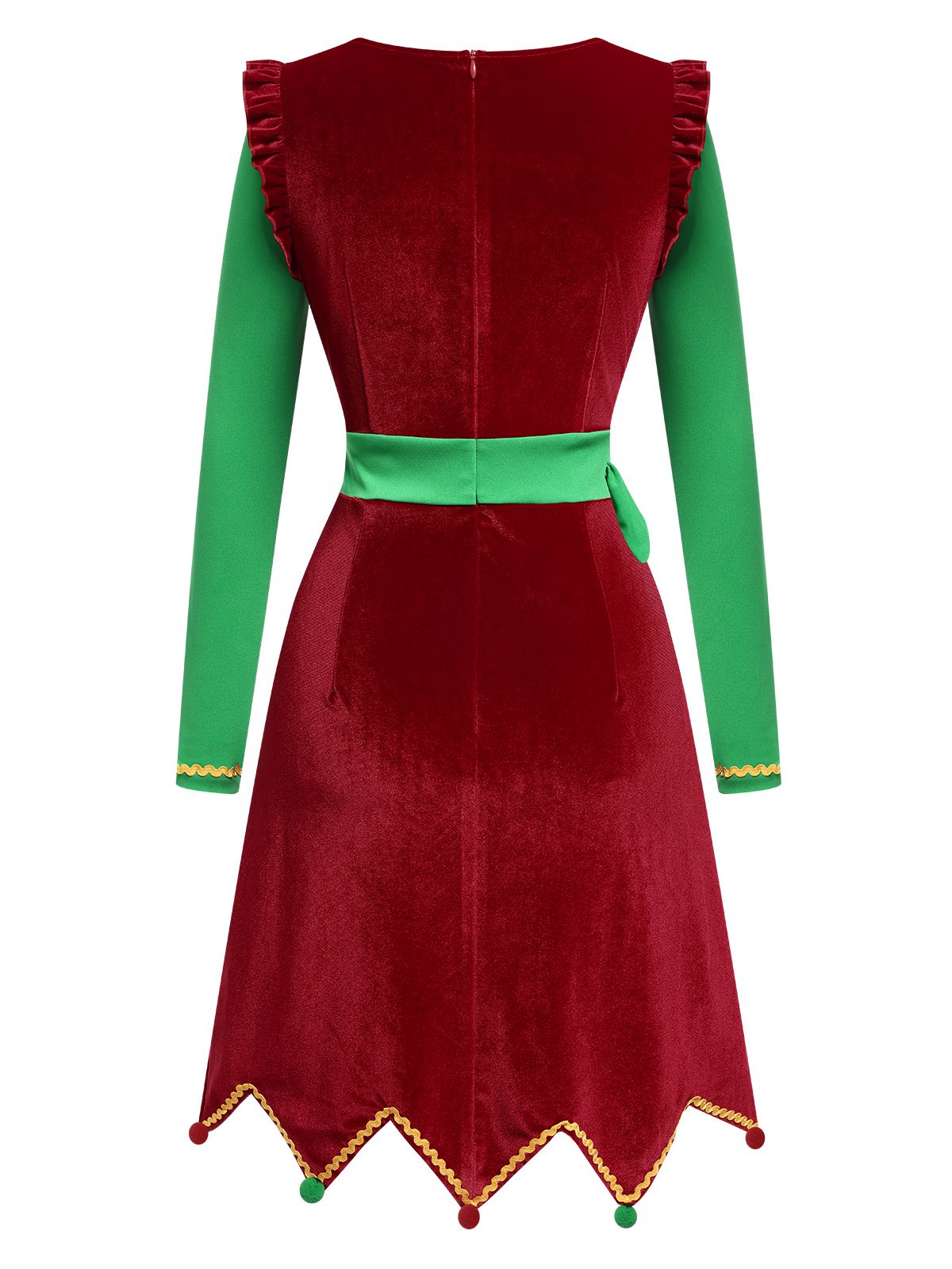 shop-for-pro-robe-rouge-contrastee-a-ourlet-ondule-de-noel-des-annees-1960-sale_2.jpg